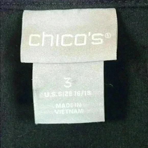 Chico's Women's Ponte Jacket Size 3 (XL16) Black Removable Collar Button Front - Picture 2 of 10